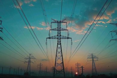 electricity-power-with-sunset-view-free-photo